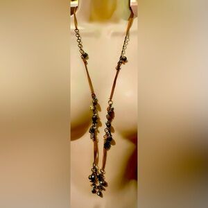 NWT Target Brand Long Gold Tone Chain and Beaded Necklace. 36"